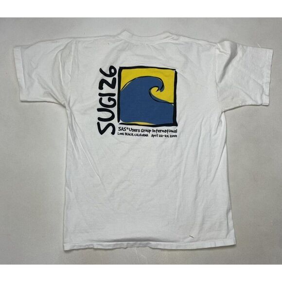 VINTAGE Sas Users Group International 26 T-shirt Men Large 90s Single Stitch - Picture 1 of 13
